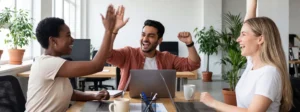 bonheur au travail : salariés heureux